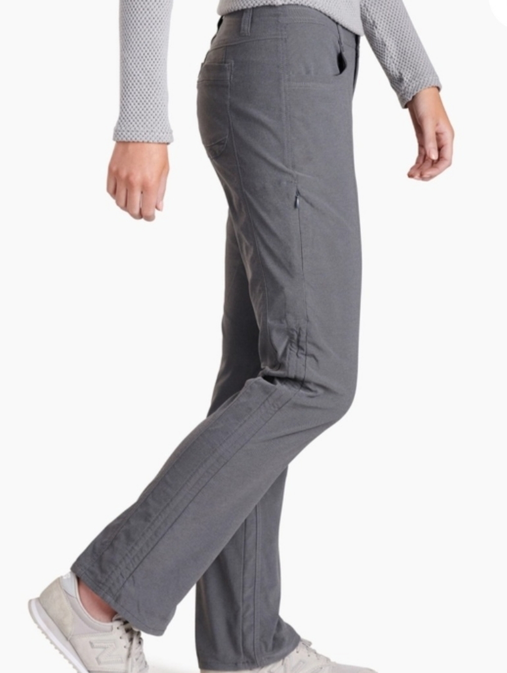 Kuhl Trekr Pants Charcoal Mid-rise Straight Leg Convertible Pants-Capris Size 4 - Picture 2 of 16